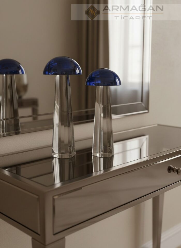 KRİSTAL MANTAR 2Lİ SET Lacivert