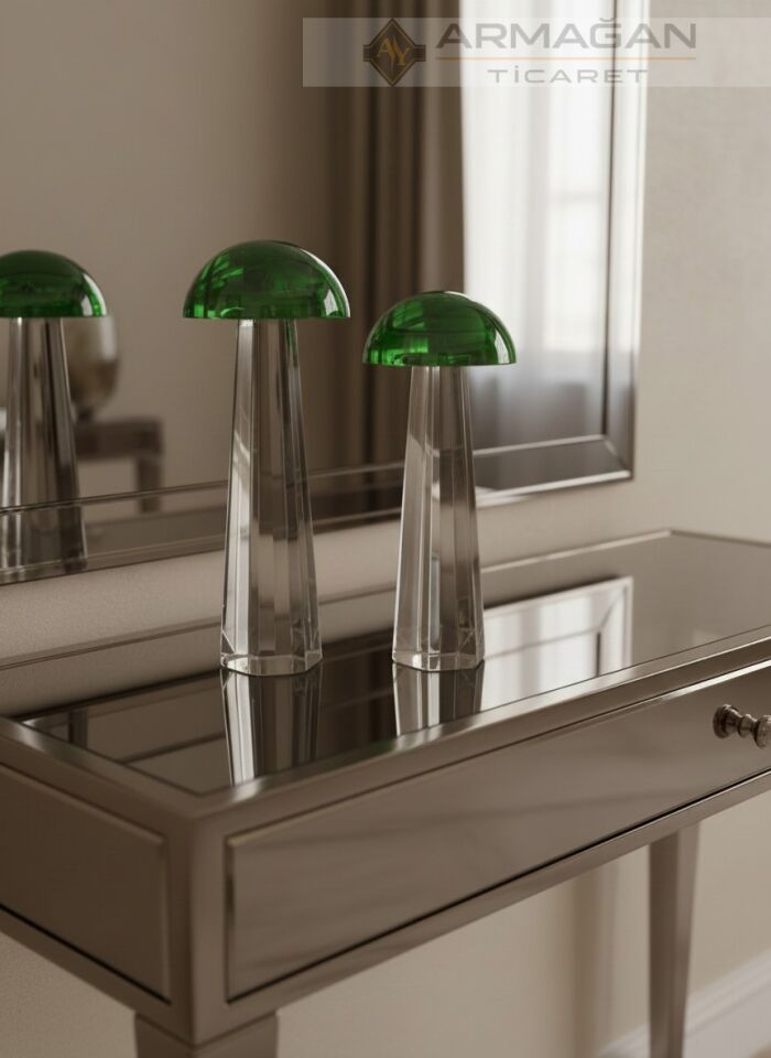 KRİSTAL MANTAR 2Lİ SET Yeşil