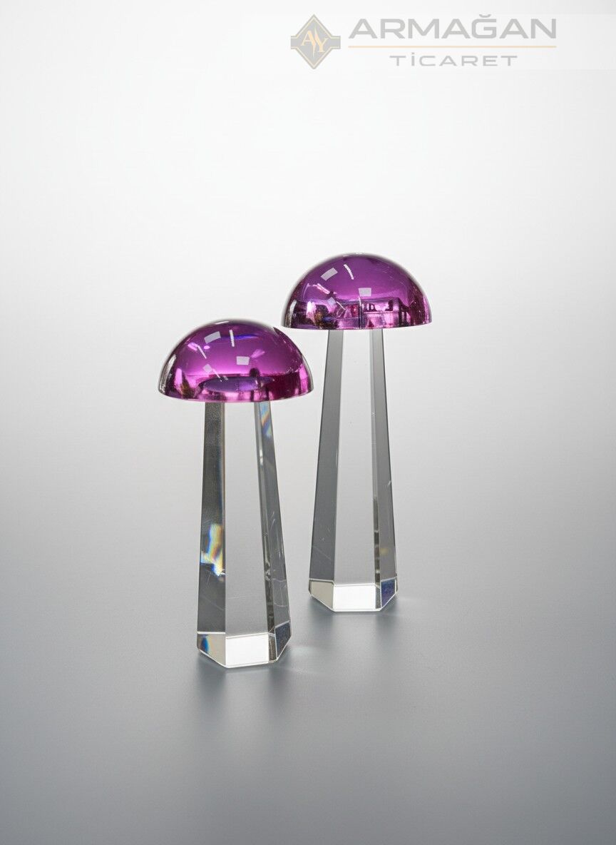KRİSTAL MANTAR 2Lİ SET Mor