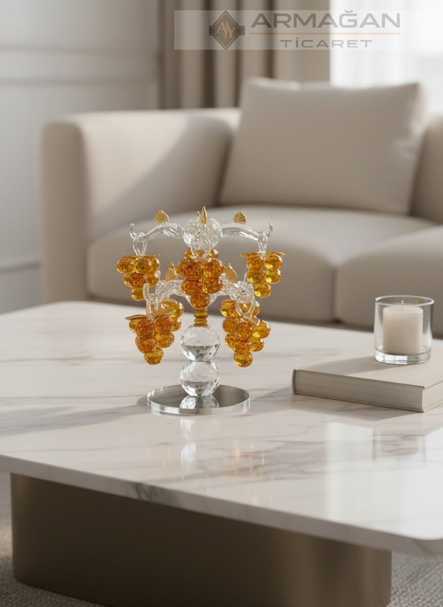 KRİSTAL ÜZÜM AĞACI 8'Lİ Sarı