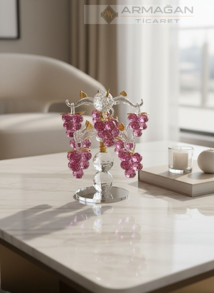 KRİSTAL ÜZÜM AĞACI 8'Lİ Pembe