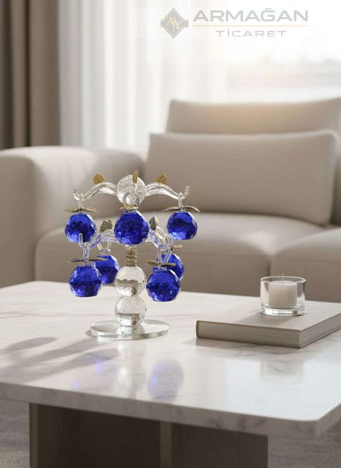 KRİSTAL ELMA AĞACI 8'Lİ Lacivert