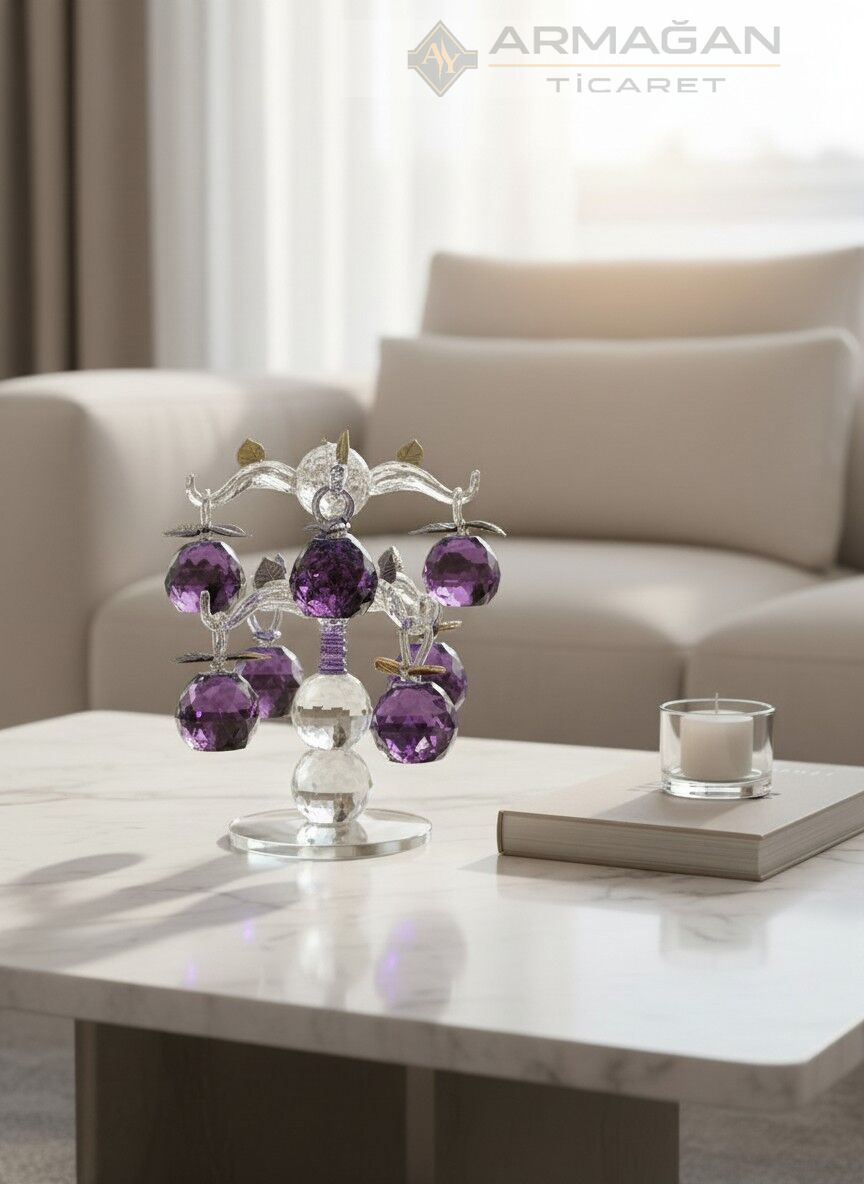 KRİSTAL ELMA AĞACI 8'Lİ Mor