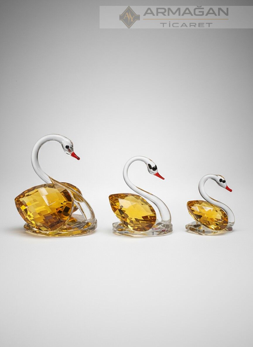 KRİSTAL KUĞU 3'LÜ SET