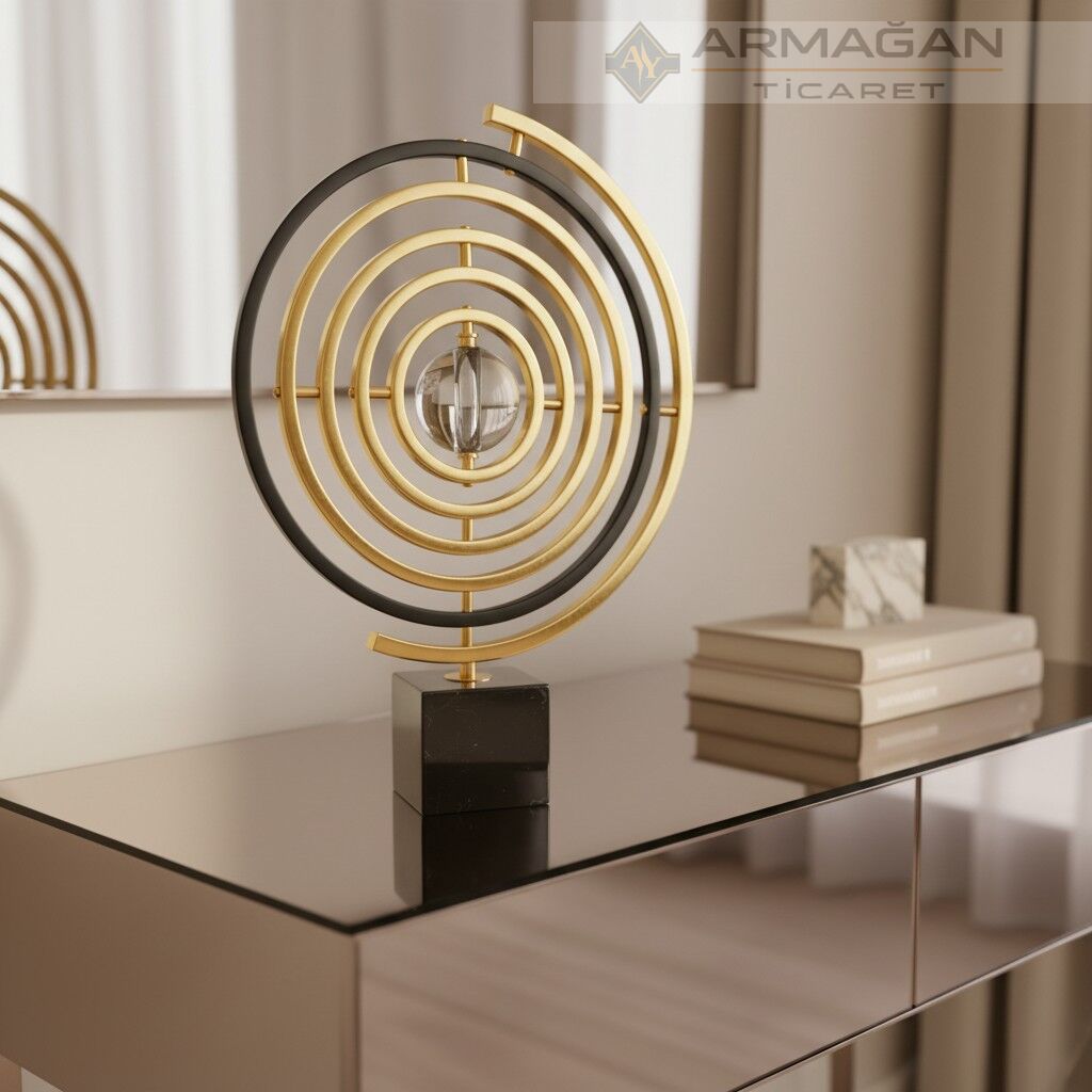 METAL KÜRELİ KATMAN DEKOR Gold - Büyük