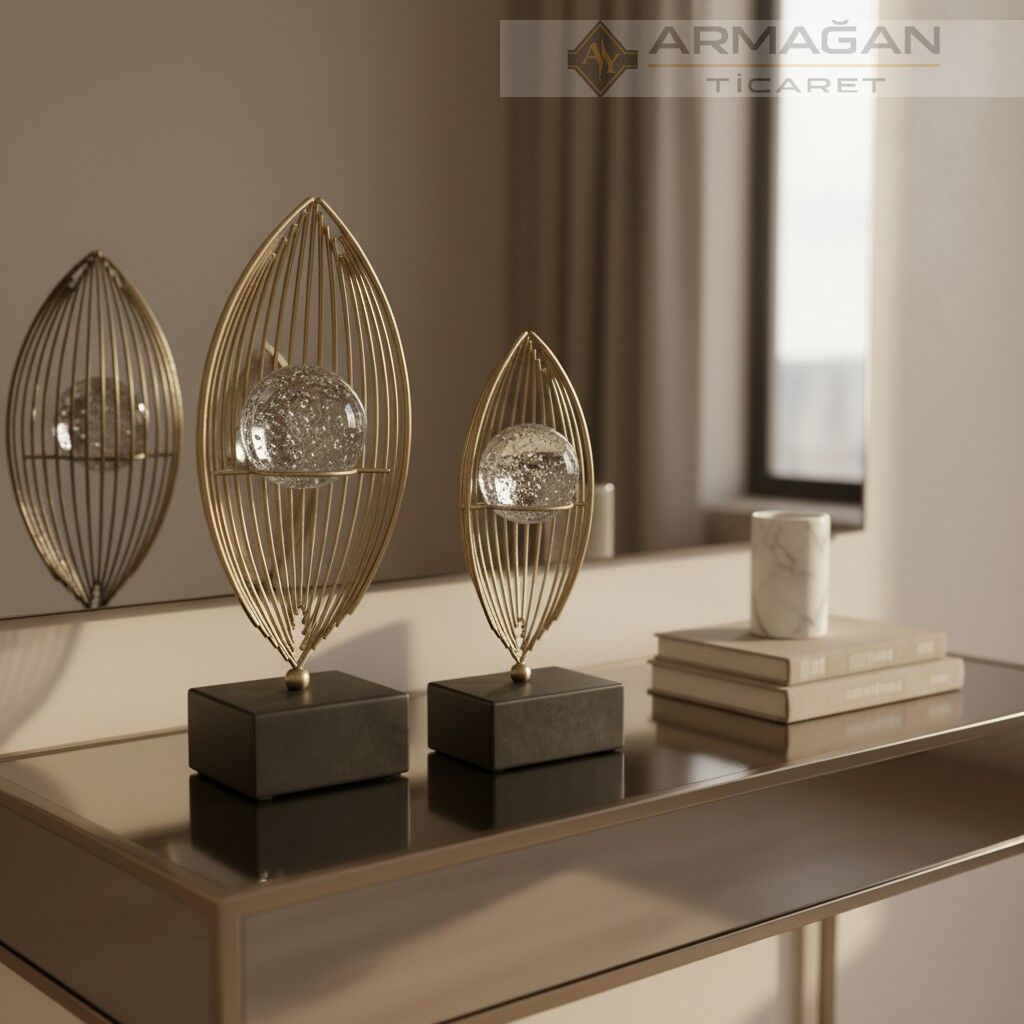 METAL DUBAİ KRİSTAL 2'Lİ SET