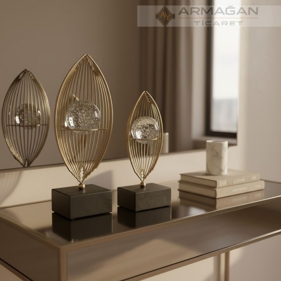 METAL DUBAİ KRİSTAL 2'Lİ SET