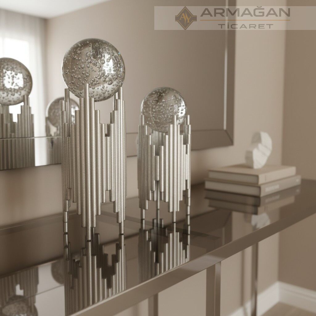 METAL YILDIZ KÜRELİ 2'Lİ SET