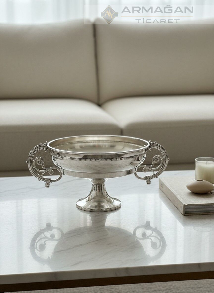 ZAMAK KOLLU VAZO Gümüş