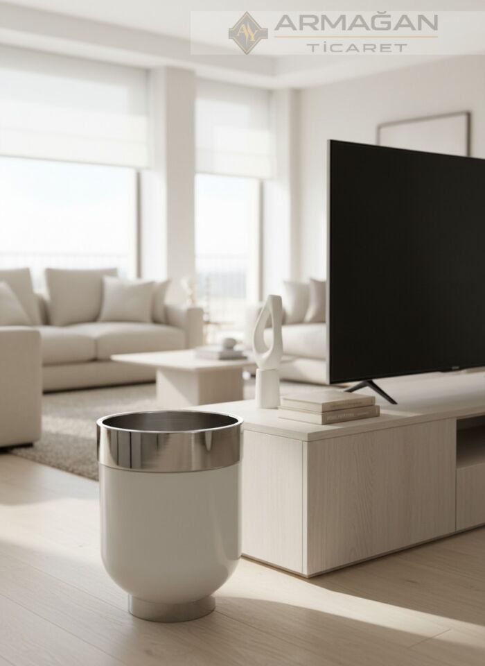 DARBUKA YER SAKSISI 40-50CM Beyaz-Gümüş