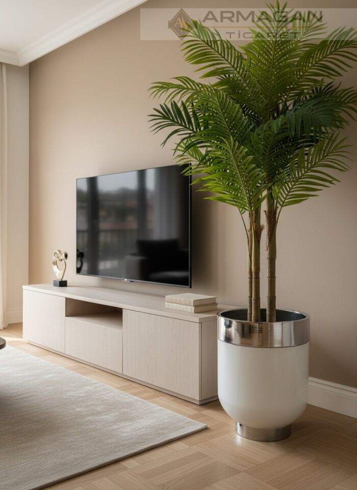 DARBUKA YER SAKSISI 40-50CM Beyaz-Gümüş