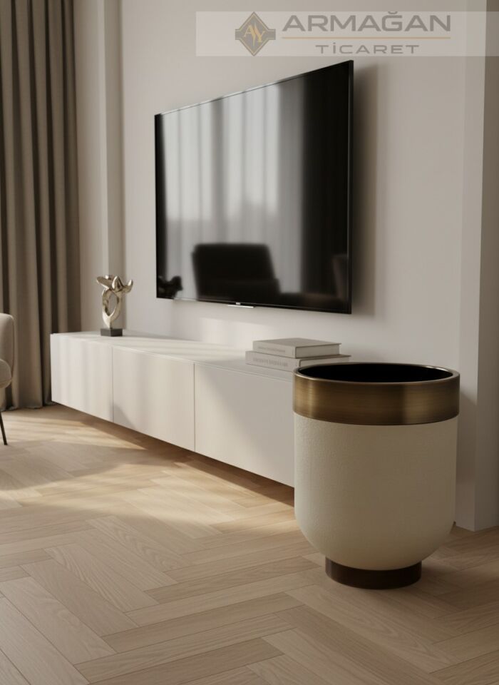 DARBUKA YER SAKSISI 40-50CM Krem-Eskitme