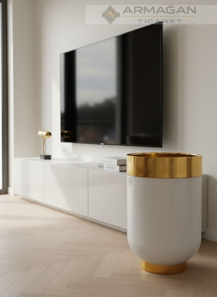 DARBUKA YER SAKSISI 40-60CM Beyaz-Gold