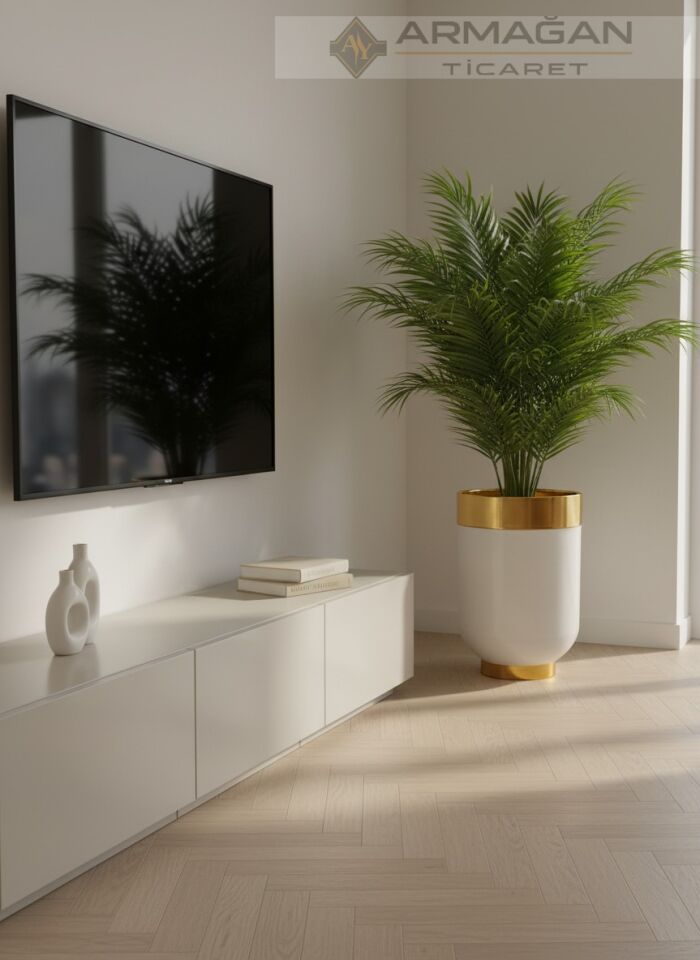 DARBUKA YER SAKSISI 40-60CM Beyaz-Gold