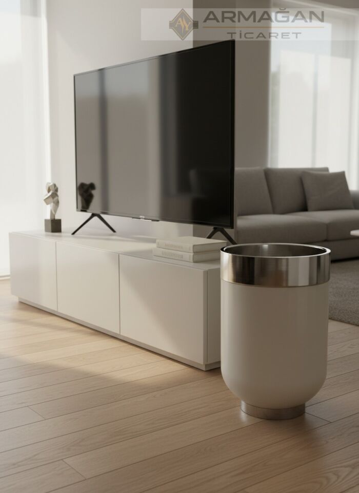 DARBUKA YER SAKSISI 40-60CM Beyaz-Gümüş