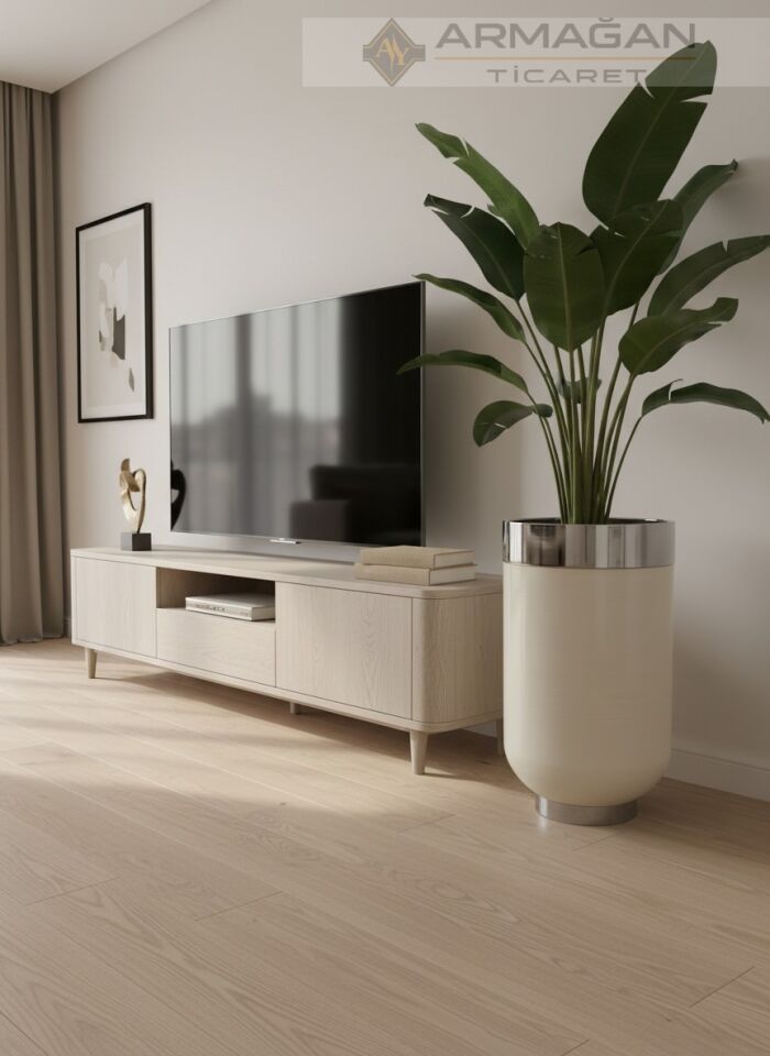 DARBUKA YER SAKSISI 40-70CM Krem-Gümüş