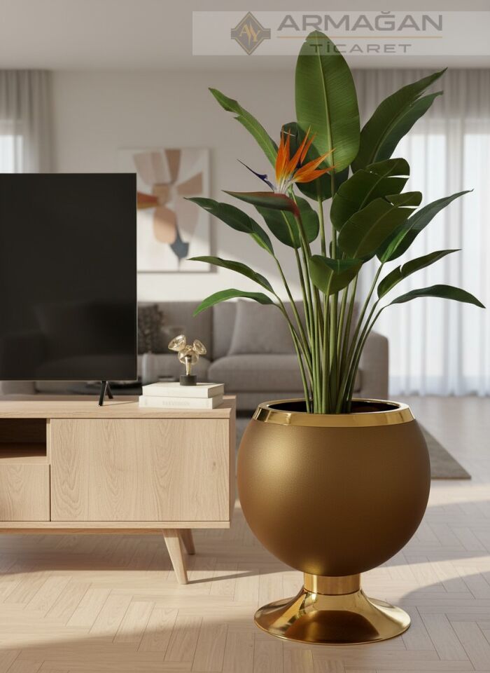 METAL TOP SAKSI Kahverengi-Gold