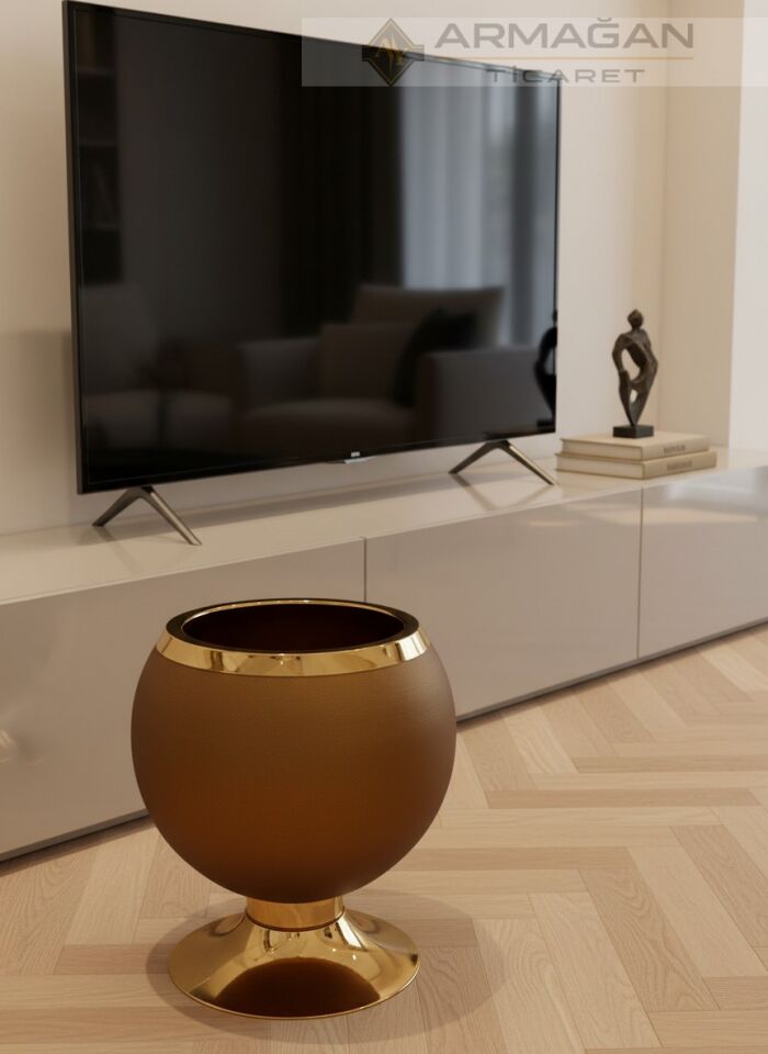 METAL TOP SAKSI Kahverengi-Gold