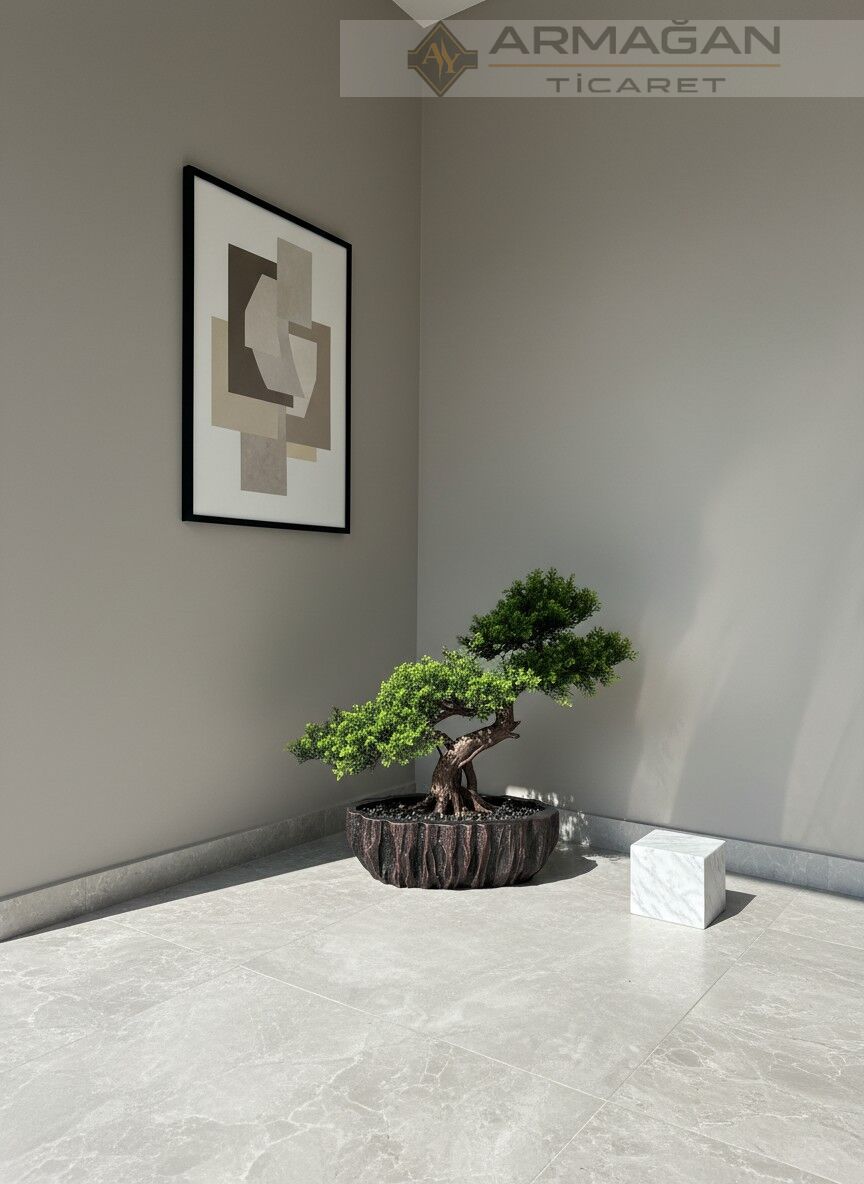 FİBER BONSAİ YATAY SAKSI Bakır - Küçük