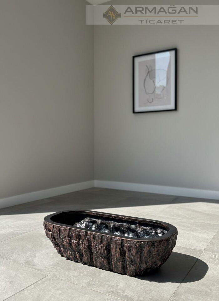 FİBER BONSAİ YATAY SAKSI Bakır - Orta