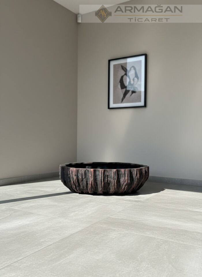 FİBER BONSAİ YATAY SAKSI Bakır - Büyük