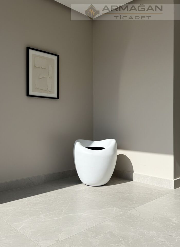 FİBER YUMURTA SAKSI Beyaz