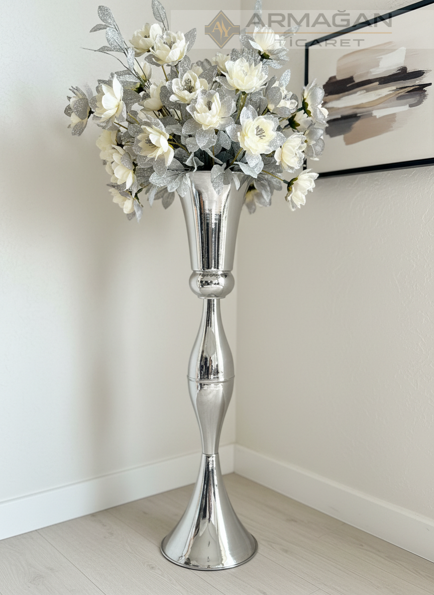 85CM METAL VAZO Gümüş