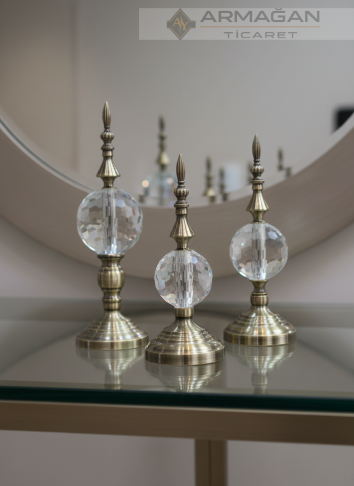 ALEM CAM DEKOR 3'LÜ SET Eskitme