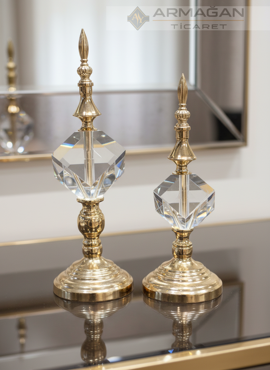 ALEM CAM DEKOR 2'Lİ SET Gold