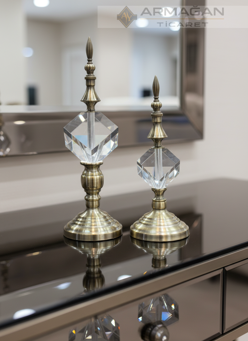 ALEM CAM DEKOR 2'Lİ SET Eskitme