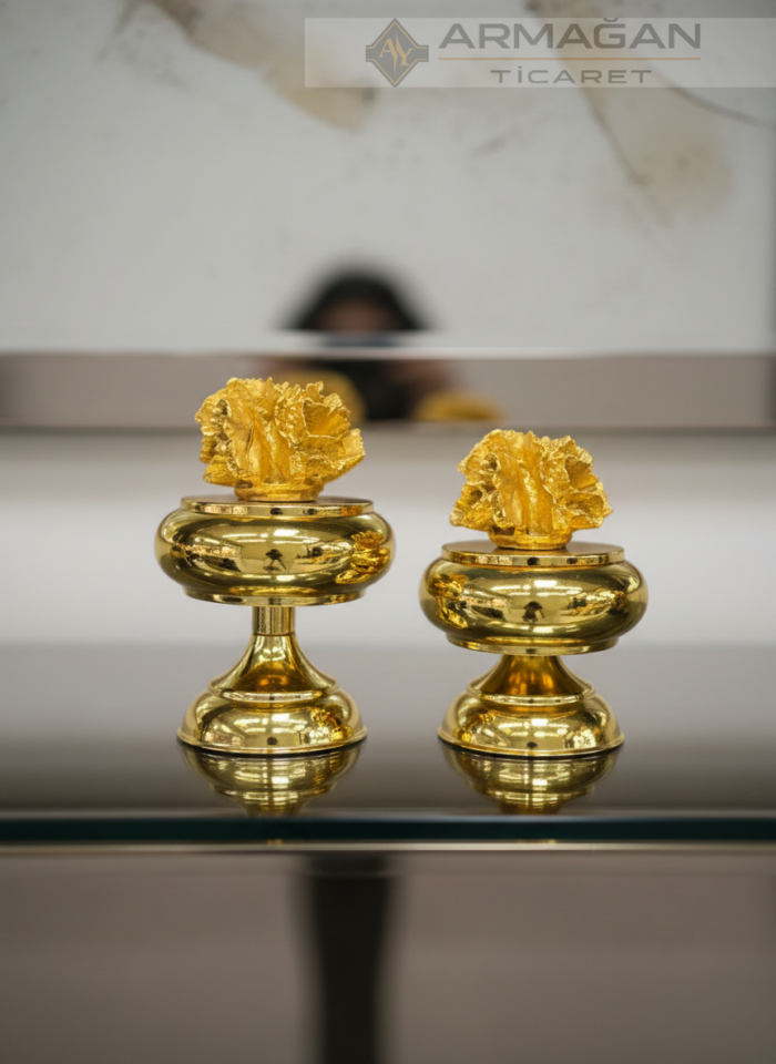 MERCANLI LOKUMLUK 2'Lİ SET Gold-Gold