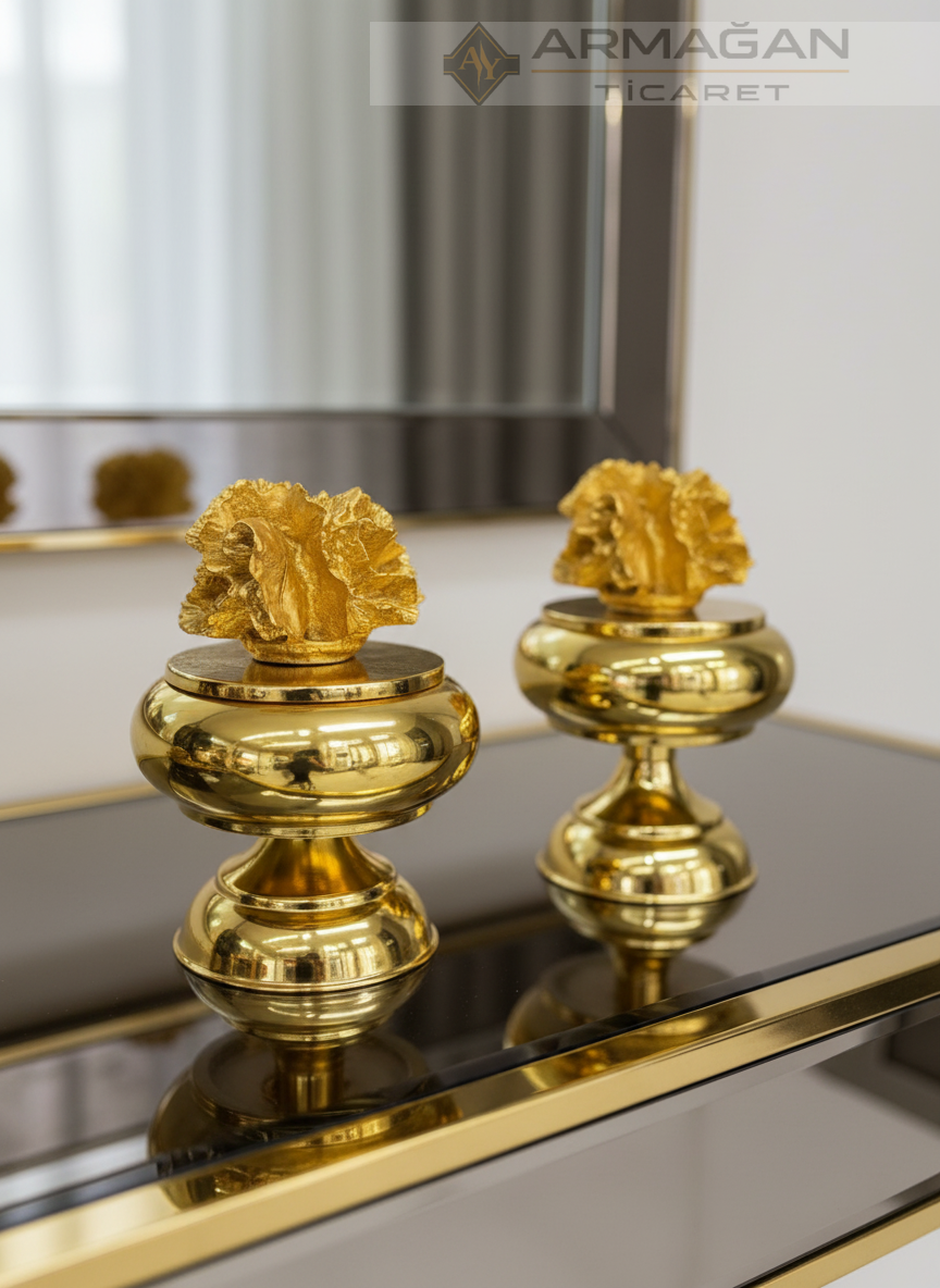 MERCANLI LOKUMLUK 2'Lİ SET Gold-Gold