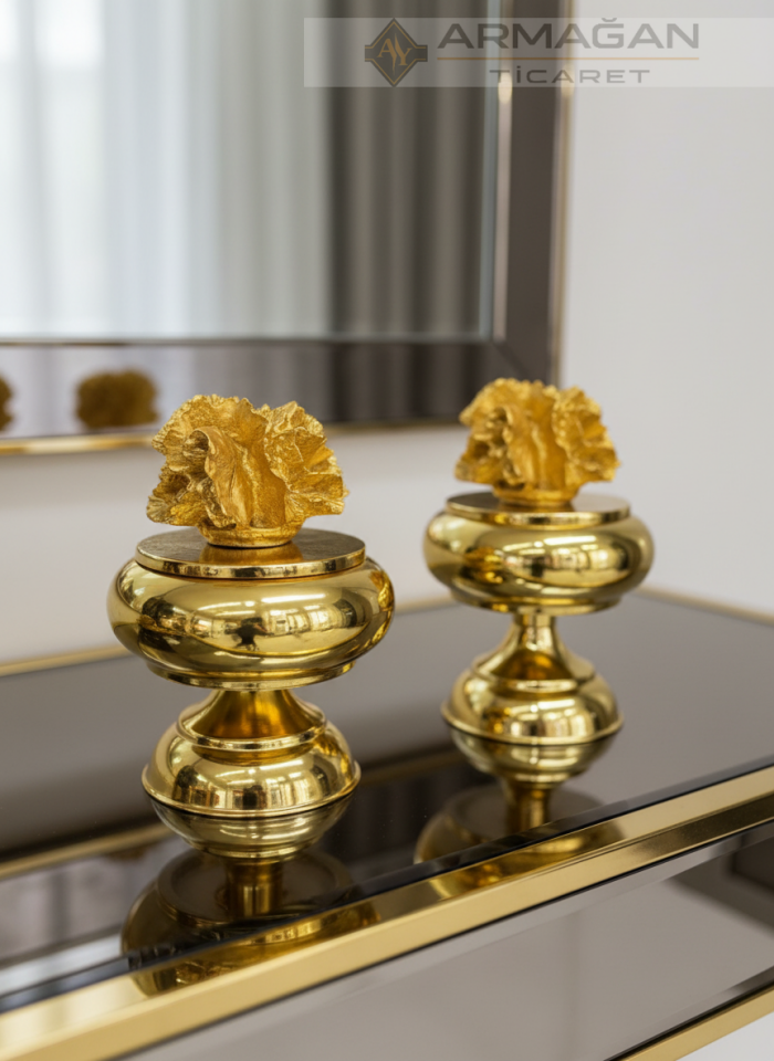 MERCANLI LOKUMLUK 2'Lİ SET Gold-Gold