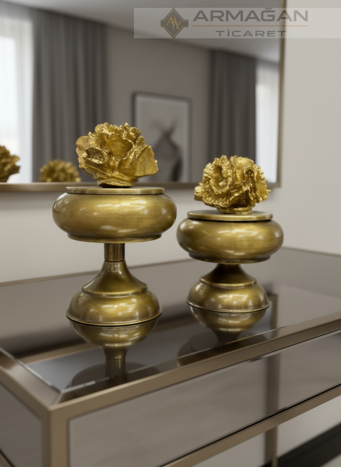 MERCANLI LOKUMLUK 2'Lİ SET Eskitme-Gold