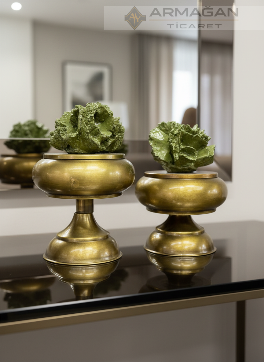 MERCANLI LOKUMLUK 2'Lİ SET Eskitme-Yeşil