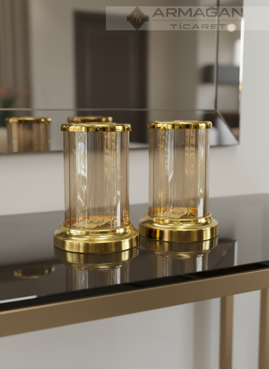 FANUS MUMLUK 2'Lİ SET Gold