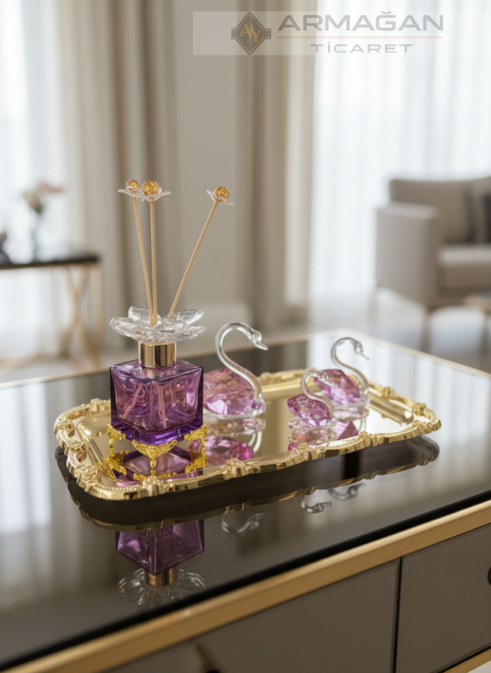 KUĞU, ODA KOKUSU ve BATON TEPSİ Mor-Gold