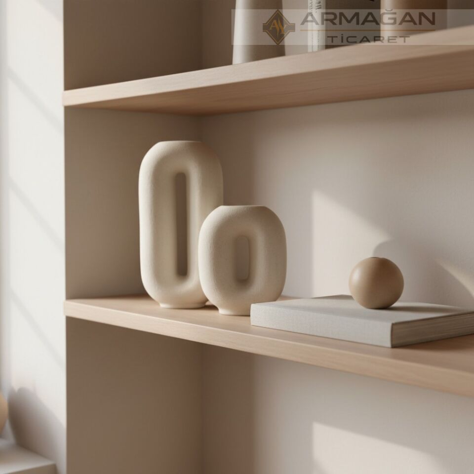 BOHEM 2Lİ VAZO SET ZERO Krem