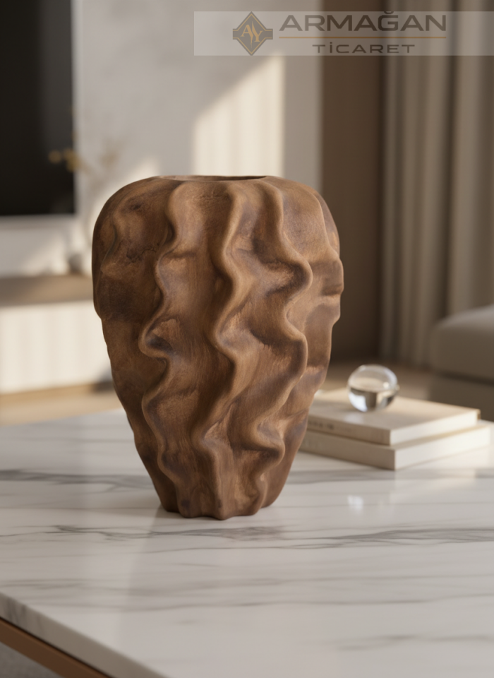 BOHEM VAZO SARMAŞIK MODEL Kahverengi - Büyük