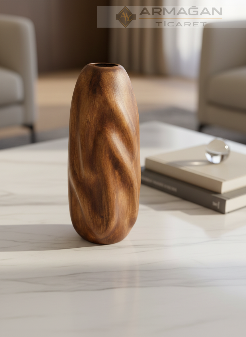 BOHEM VAZO DALGALI MODEL Kahverengi - Büyük