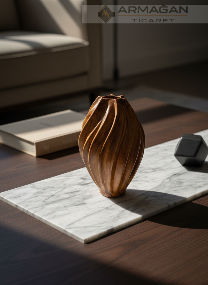 BOHEM VAZO ÇAPRAZ ÇİZGİLİ MODEL Kahverengi