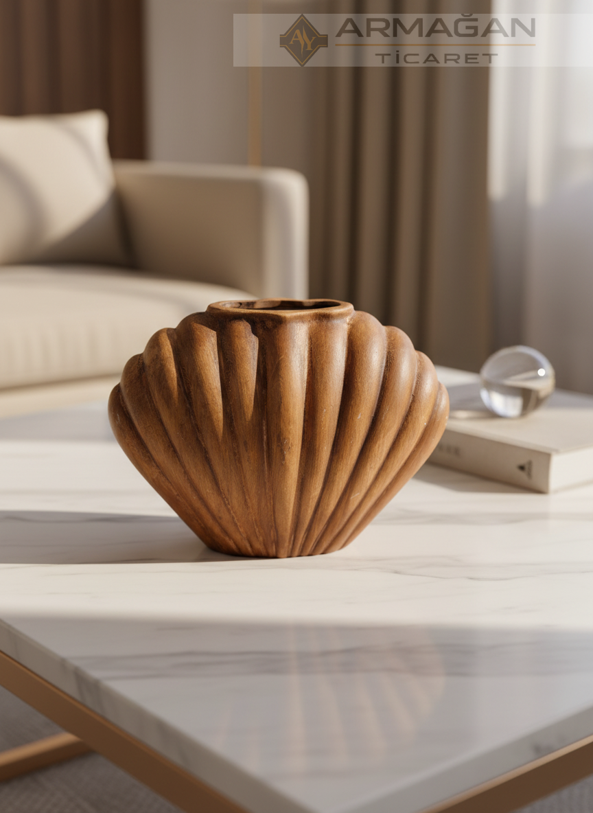 BOHEM VAZO SHELL MODEL Kahverengi