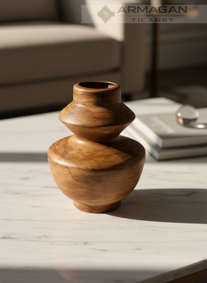 BOHEM VAZO LUNA MAKARON MODEL Kahverengi