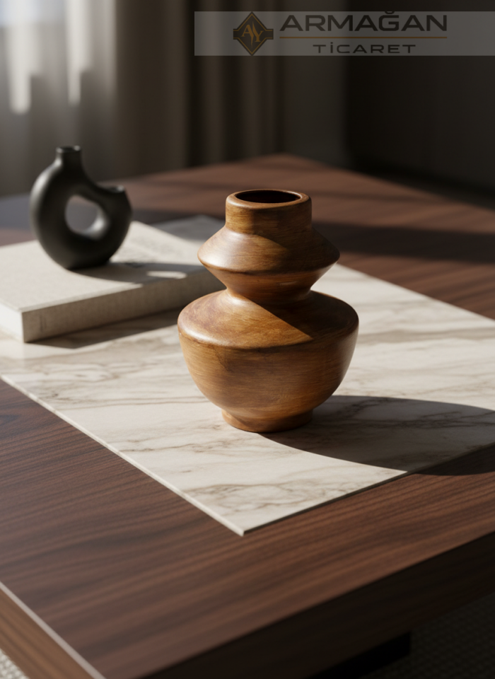 BOHEM VAZO LUNA MAKARON MODEL Kahverengi