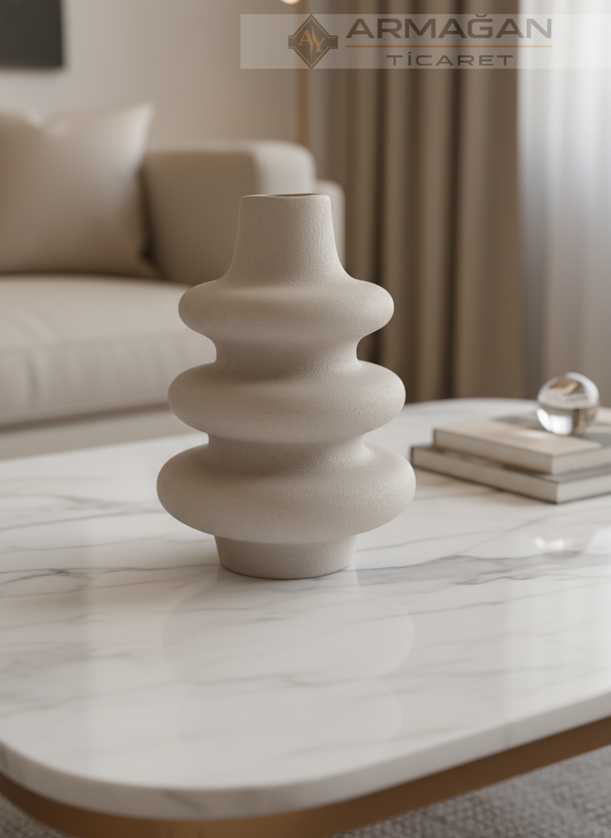 BOHEM VAZO BÜYÜK BOĞUM MODEL Krem