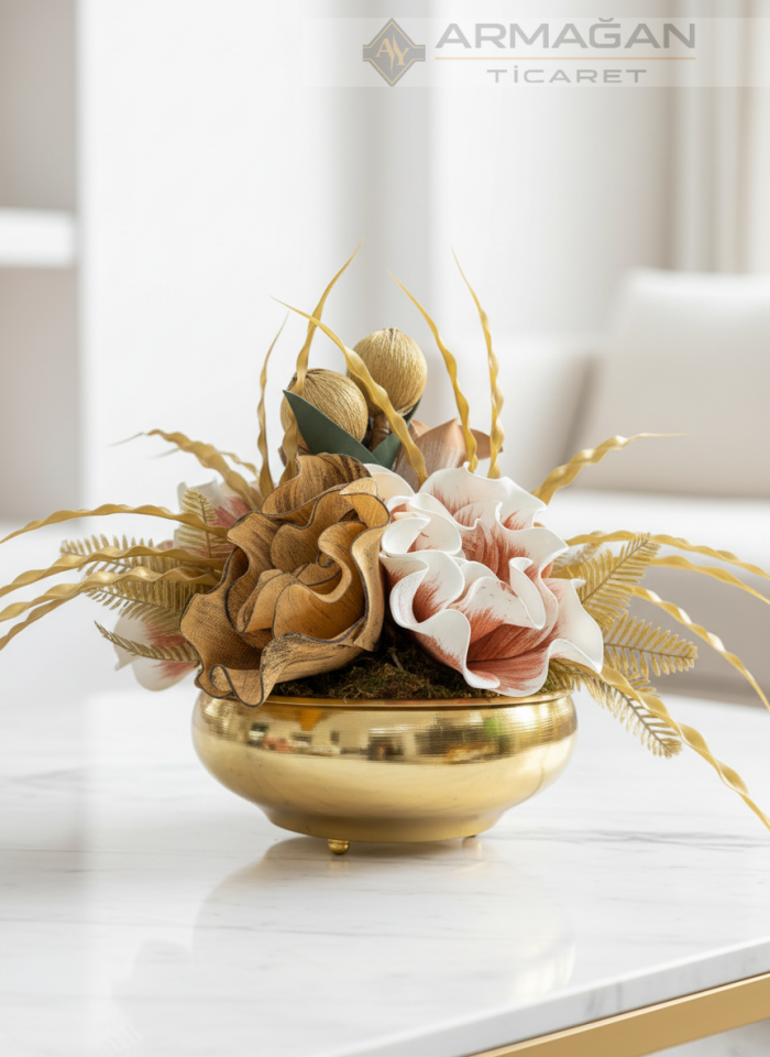 UFO ARAJMAN ÇİÇEKLİ Gold-Gold