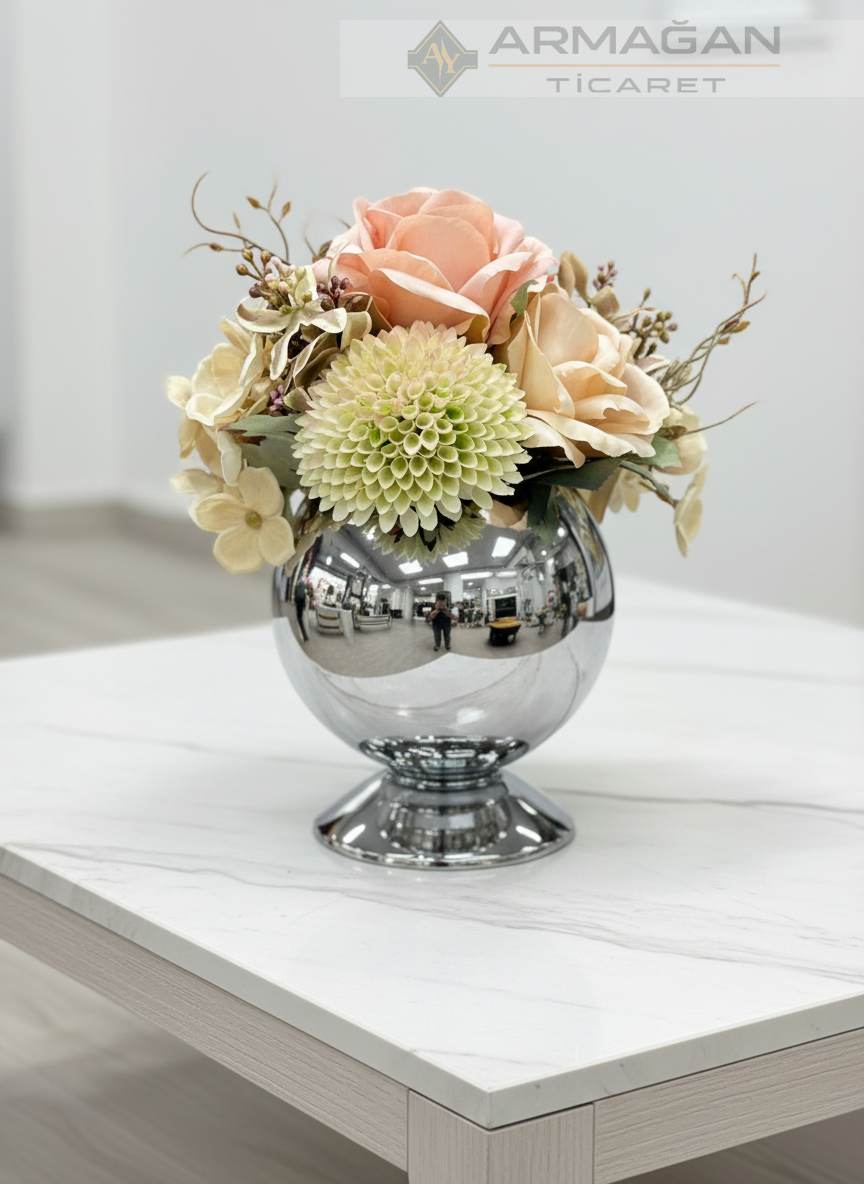 KÜRE ARAJMAN ÇİÇEKLİ 9927 Gümüş