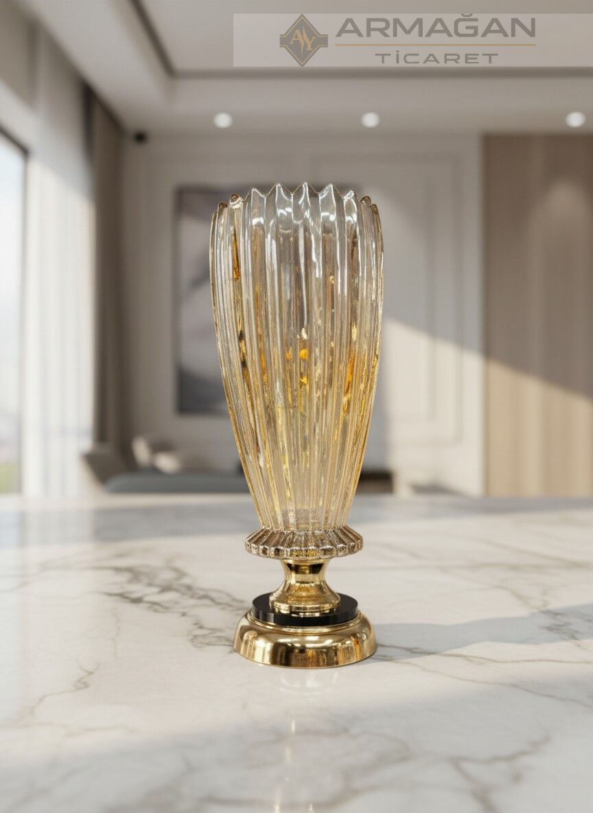 CAM GONDOL VAZO MEYVELİK AY-4 Gold