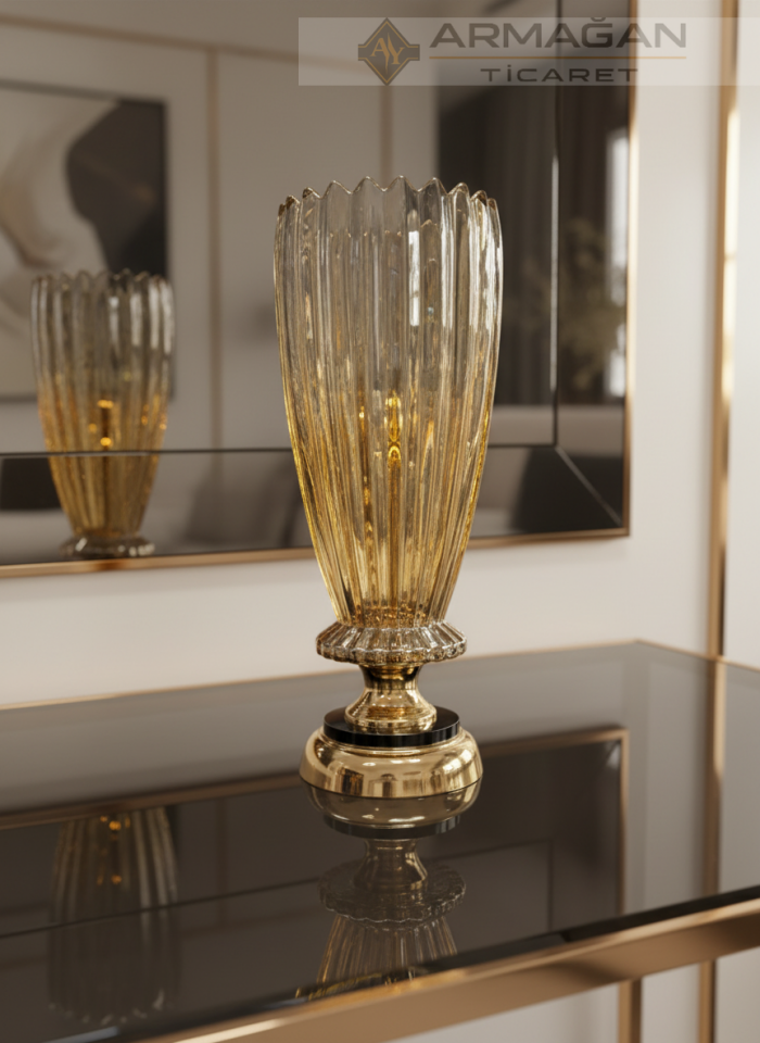 CAM GONDOL VAZO MEYVELİK AY-4 Gold