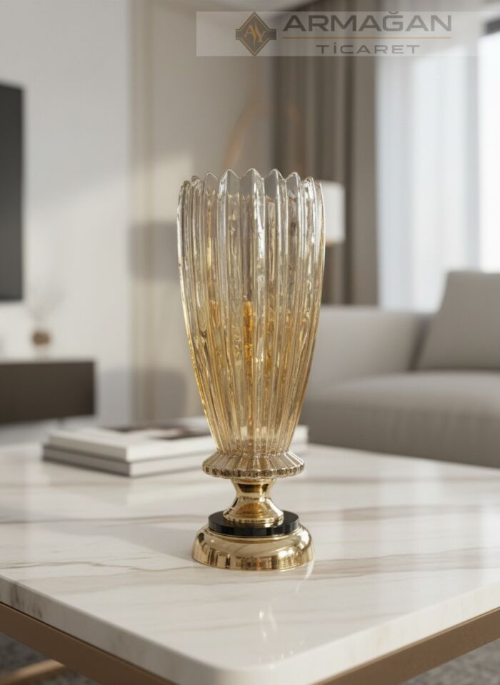 CAM GONDOL VAZO MEYVELİK AY-4 Gold